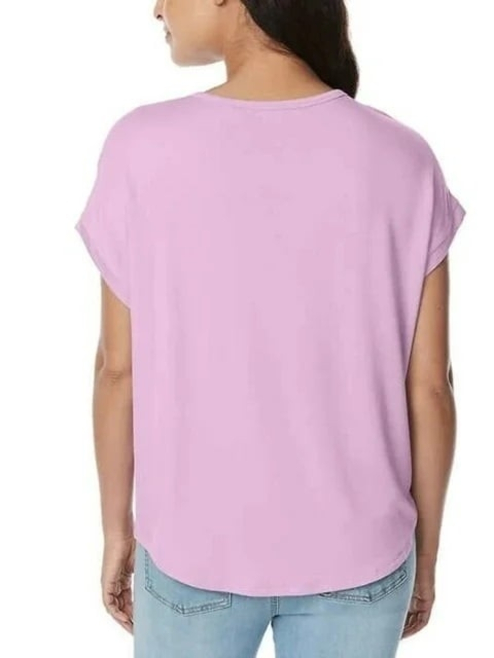 NWT Buffalo David Bitton Lavender Short Sleeve Crewneck Top Pastel Lilac Size S - Picture 3 of 7